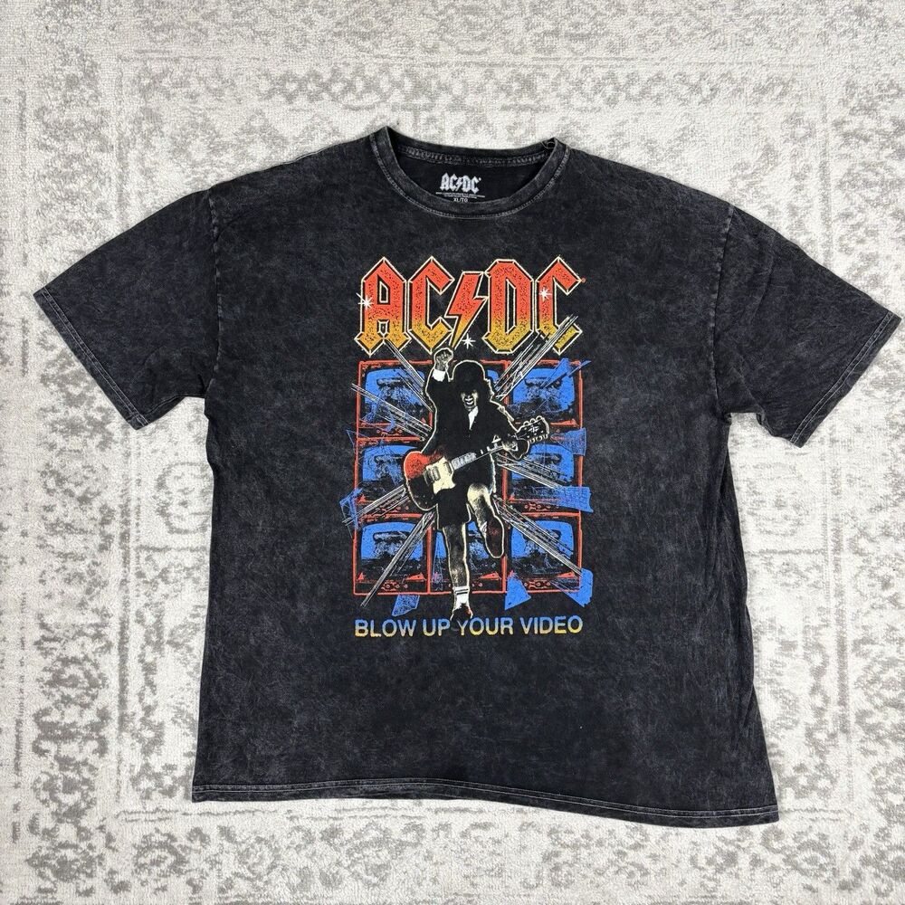 AC/DC T Shhirt Unisex Logo Band Blow up Your Video Graphic Tee Size XL